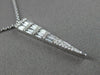 ESTATE .38CT DIAMOND 14KT WHITE GOLD CLASSIC TRIANGULAR ANCHOR FLOATING PENDANT