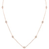 ESTATE 2.0CT DIAMOND 14KT ROSE GOLD 3D ROUND CLASSIC BY THE YARD LOVE NECKLACE