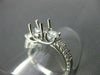 ESTATE .85CT DIAMOND 18KT WHITE GOLD FILIGREE SEMI MOUNT ENGAGEMENT RING #2423