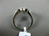 ESTATE WIDE .88CT PRINCESS CUT DIAMOND 14K WHITE GOLD 3D SNOWFLAKE FUN LOVE RING