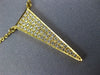 ESTATE LARGE .38CT DIAMOND 18KT YELLOW GOLD 3D ELONGATED TRIANGULAR FUN PENDANT