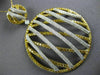 EXTRA LARGE 4.21CT WHITE & FANCY YELLOW DIAMOND 18K 2 TONE GOLD CIRCULAR PENDANT