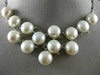 ESTATE .55CT DIAMOND & AAA PEARL 14KT WHITE GOLD 3D CLASSIC V SHAPE NECKLACE
