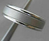 ESTATE 14KT WHITE GOLD MATTE & SHINY WEDDING ANNIVERSARY BAND RING 6mm #23155
