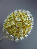 ESTATE EXTRA LARGE 7.41CT WHITE & INTENSE YELLOW DIAMOND 18K 2 TONE GOLD 3D RING