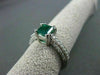 ESTATE 1.14CT AAA EMERALD & DIAMOND 14KT WHITE GOLD ENGAGEMENT RING #22248