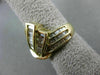ESTATE WIDE 2.50CT BAGUETTE DIAMOND 18KT YELLOW GOLD WAVE MULTI ROW RING #21187