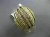 ESTATE MASSIVE 4.76CT DIAMOND 18KT YELLOW GOLD 3D MULTI ROW OPEN COCKTAIL RING