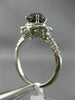 ESTATE 2.62CT WHITE & BLACK DIAMOND 14KT WHITE GOLD 3D FLOWER ENGAGEMENT RING