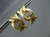 ESTATE .10CT DIAMOND ETCHED 14K Y&W GOLD UMBRELLA HANGING EARRINGS UNIQUE #2788