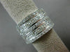 MASSIVE 4CT ROUND & PRINCESS DIAMOND 18KT WHITE GOLD 3D WEDDING ANNIVERSARY RING