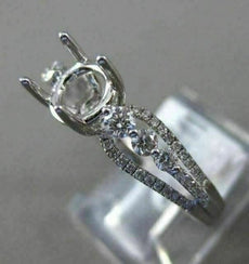 ESTATE .41CT DIAMOND 18KT WHITE GOLD 3D SEMI ETERNITY SEMI MOUNT ENGAGEMENT RING