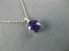 ESTATE .71CT DIAMOND & AAA AMETHYST 14KT WHITE GOLD 3D ROUND FLOATING PENDANT