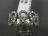 ESTATE WIDE .67CT DIAMOND 14KT WHITE GOLD 3D MULTI WAVE SEMI ETERNITY FUN RING
