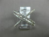 ESTATE LARGE .77CT DIAMOND 14K WHITE GOLD 3D MULTI ROW CRISS CROSS INFINITY RING