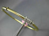 ESTATE .70CT DIAMOND 14KT WHITE & YELLOW GOLD 3D CIRCLE OF LIFE BANGLE BRACELET