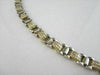 ESTATE WIDE 14K TWO TONE PRINCESS CUT DIAMOND BRACELET