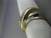 ESTATE .33CT DIAMOND 14K WHITE & YELLOW GOLD MULTI ROW CRISS CROSS INFINITY RING