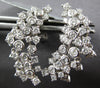 ESTATE 1.26CT DIAMOND 18KT WHITE GOLD HANDCRAFTED MOON CHANDLER HANGING EARRINGS