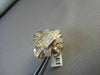 ESTATE LARGE SQUARE 4.80CT DIAMOND PRINCESS CUT 14K YELLOW GOLD CLIP EARRINGS