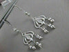 ESTATE 14KT WHITE GOLD LEVERBACK HANGING FILIGREE EARRINGS 64MM x 18MM #19421
