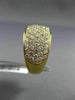 ESTATE WIDE 1.44CT DIAMOND 18K YELLOW GOLD CLASSIC PAVE WEDDING ANNIVERSARY RING