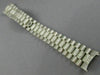 ESTATE LONG 8.0CT DIAMOND 18KT WHITE GOLD 3D ITALIAN DIAMOND MENS WATCH BAND