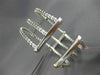 ESTATE LARGE .65CT DIAMOND 14KT WHITE GOLD MULTI ROW OPEN SQUARE BANGLE BRACELET