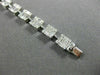 ESTATE 4.04CT ROUND & BAGUETTE DIAMOND 18KT WHITE GOLD 3D SQUARE TENNIS BRACELET