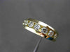 ESTATE 1.10CT DIAMOND 14K YELLOW GOLD 7 STONE CHANNEL ETOILE WEDDING RING #21027