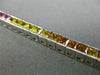 ESTATE 11.26CT MULTI COLOR SAPPHIRE 14K WHITE GOLD 3D GRADUATING TENNIS BRACELET