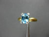 ESTATE 1.54CTW AAA BLUE TOPAZ & DIAMOND 14KT WHITE & YELLOW GOLD 3D RING #22653