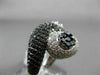 ESTATE LARGE 3.00CTW BLACK & WHITE DIAMOND 18KT WHITE GOLD YIN & YANG FUN RING