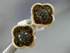 ESTATE .90CT WHITE & BLACK DIAMOND 14KT ROSE & BLACK GOLD CLIP ON STUD EARRINGS