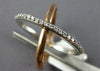 LARGE .19CT DIAMOND 14KT WHITE & ROSE GOLD 3D CRISS CROSS X INFINITY LOVE RING