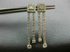 ESTATE 1.60CT DIAMOND 14KT WHITE GOLD 3D CLASSIC SQUARE HANGING EARRINGS #1676