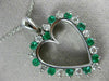 ESTATE .40CT PRINCESS CUT DIAMOND 14KT WHITE GOLD CLASSIC HEART PENDANT #15600