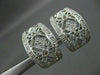 ANTIQUE LARGE .35CT DIAMOND 14KT WHITE GOLD FILIGREE CLIP ON EARRINGS #18194
