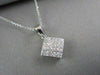ESTATE .75CT DIAMOND SQUARE 14KT WHITE GOLD PENDANT F COLOR VVS SIMPLY AMAZING