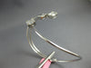 WIDE .77CT DIAMOND 18KT WHITE GOLD ROUND & BAGUETTE FLEXIBLE FUN BANGLE BRACELET