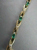 ESTATE 14KT 2.42 CTW EMERALD & DIAMONDS YELLOW GOLD BRACELET