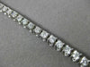 ESTATE 3.0CT ROUND DIAMOND 14KT WHITE GOLD CLASSIC 3 DIMENSIONAL TENNIS BRACELET