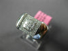 ESTATE WIDE .35CT DIAMOND 18K WHITE GOLD ROUND & PRINCESS BEZEL ANNIVERSARY RING