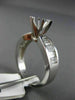 ESTATE .90CT DIAMOND 14KT WHITE GOLD CLASSIC 6 PRONG SEMI MOUNT ENGAGEMENT RING