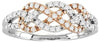 ESTATE .33CT DIAMOND 14KT WHITE & ROSE GOLD ROUND 3D CLASSIC INFINITY LOVE RING