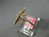 ESTATE LARGE .48CT ROUND DIAMOND 18KT YELLOW GOLD STAR FLOWER SNOWFLAKE RING