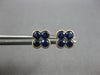 1.2CT DIAMOND & AAA SAPPHIRE 14KT YELLOW GOLD 3D INVISIBLE FLOWER STUD EARRINGS