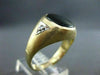 ESTATE .05CTW DIAMOND & AAA BLACK ONYX 14KT WHITE & YELLOW GOLD MENS RING #19722
