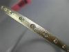 ESTATE .40CT DIAMOND 14KT WHITE GOLD 3D 11 STONE MATTE AND SHINY BANGLE BRACELET