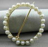 ANTIQUE 14KT YELLOW GOLD & NATURAL AAA SOUTH SEA PEARL CIRCLE OF LIFE PIN #22742